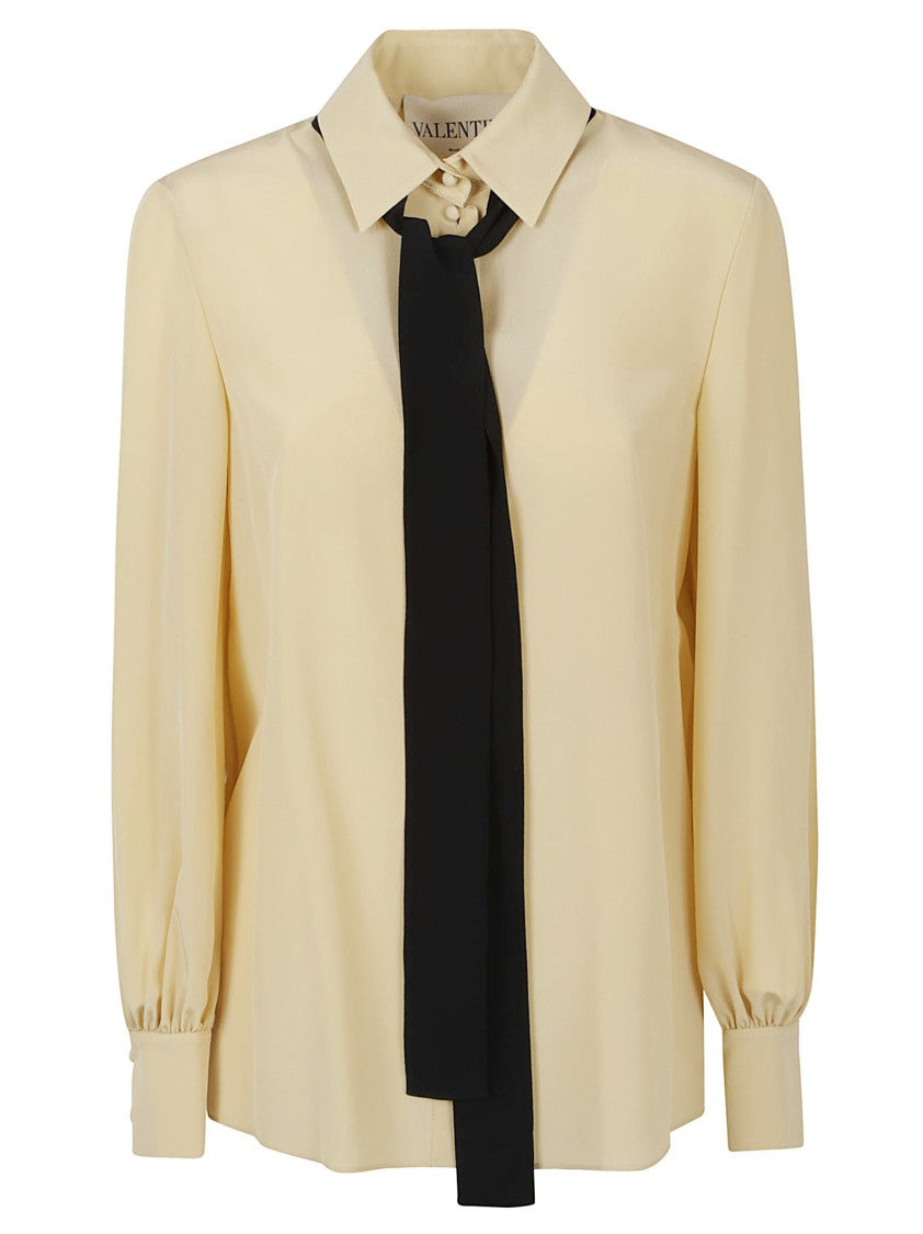 Valentino Garavani Silk Shirt With Classic Collar