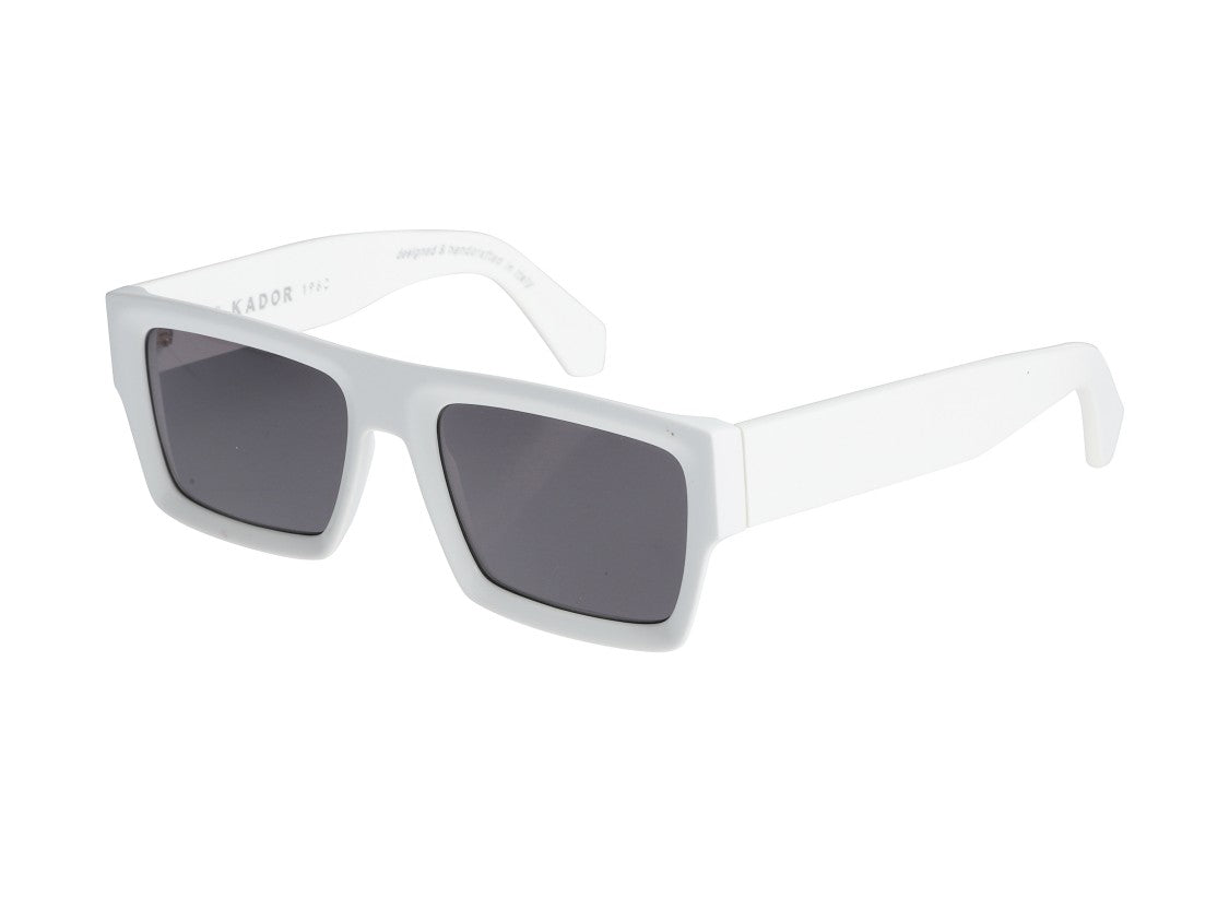 Kador White Bandit 2 Glossy Oversized Square Sunglasses