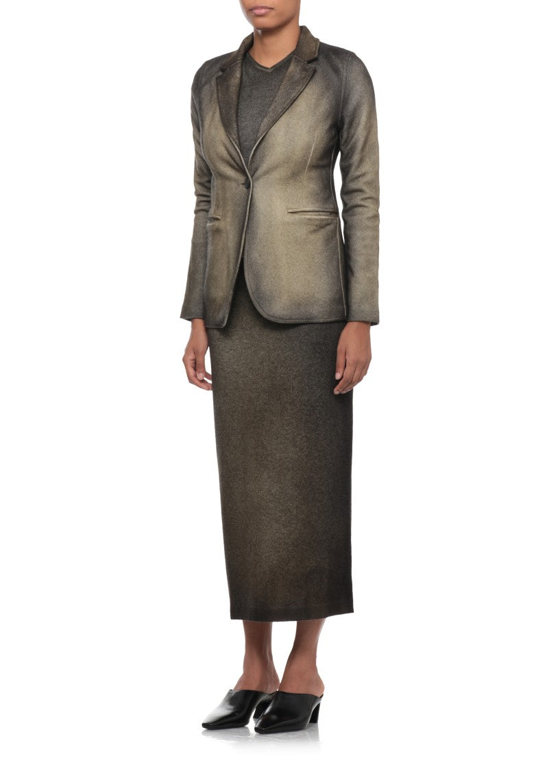 Avant Toi Green Gradient Spear Collar Jacket