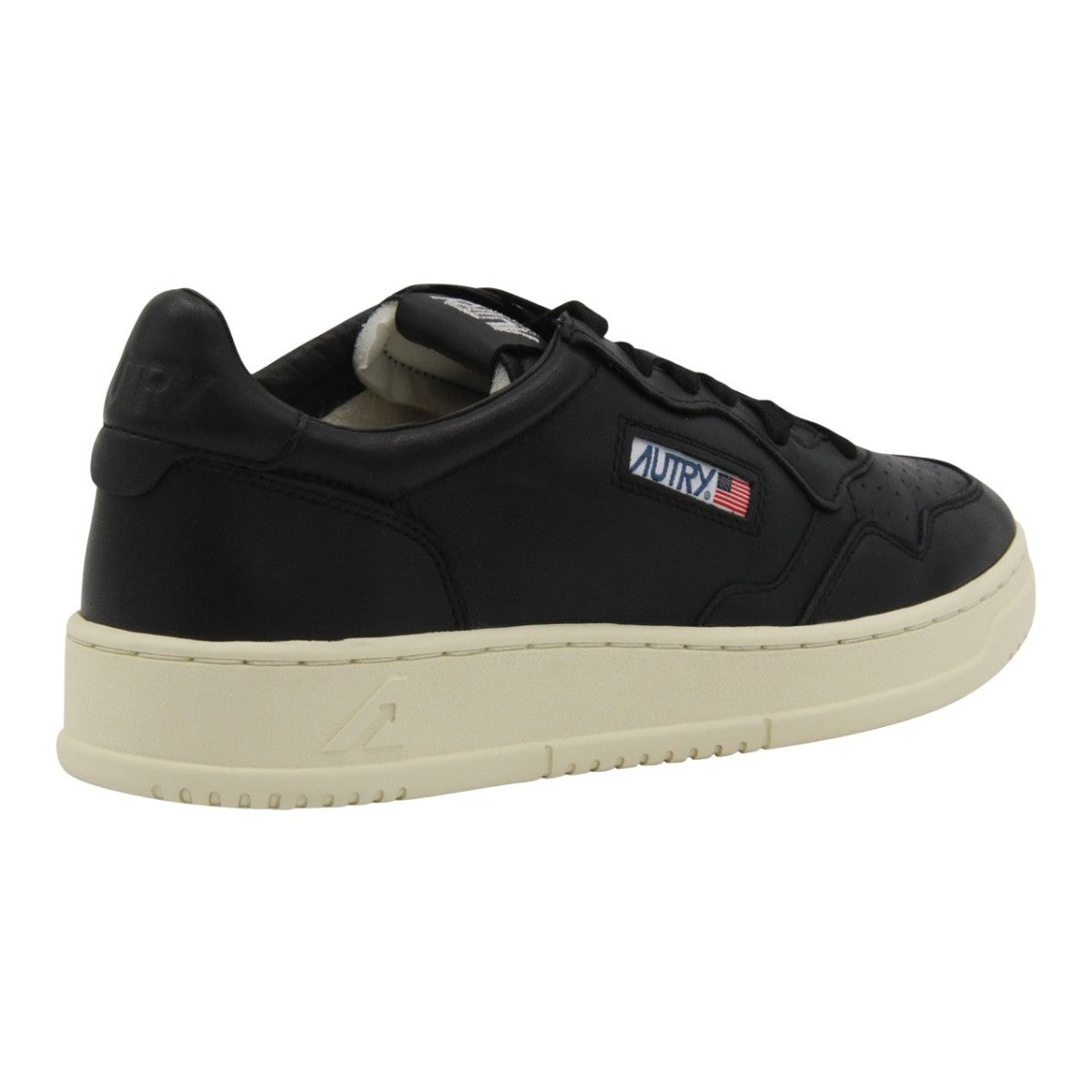 Autry Low-Top Black Sneakers With Subtle Perforations