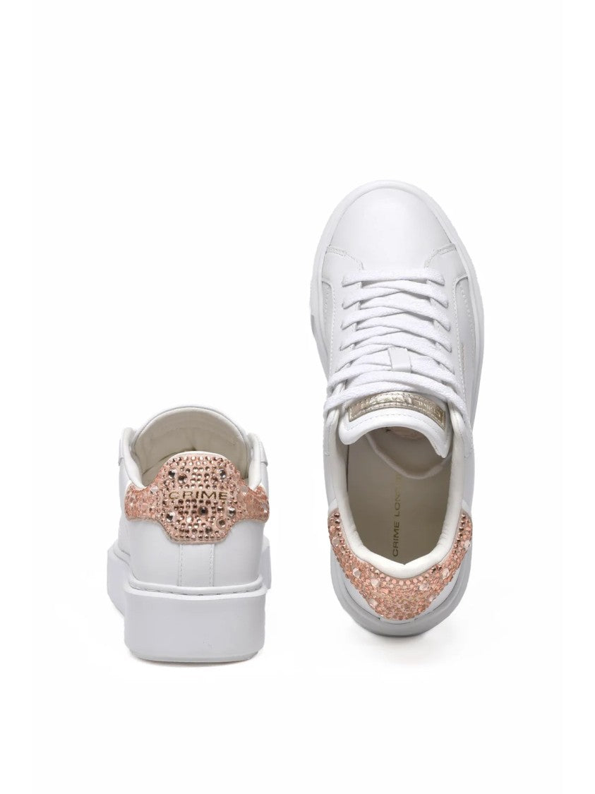Crime London White Leather Extralight Sneakers