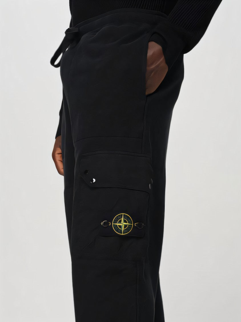 Stone Island Jogger Pants With Elastic Waistband And Cuffs