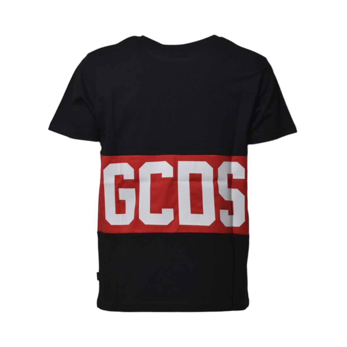Gcds Black Cotton Band Logo T-Shirt