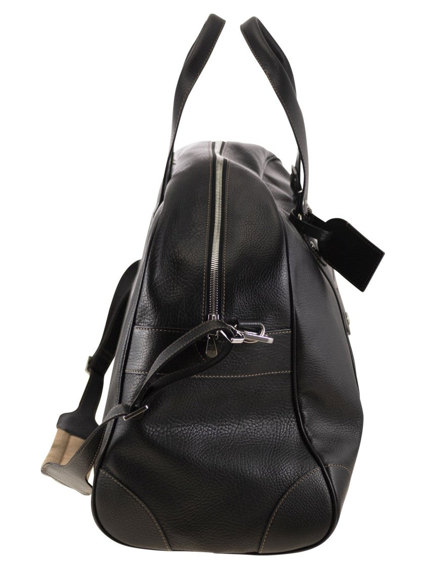 Brunello Cucinelli Grained Calfskin Weekender Bag