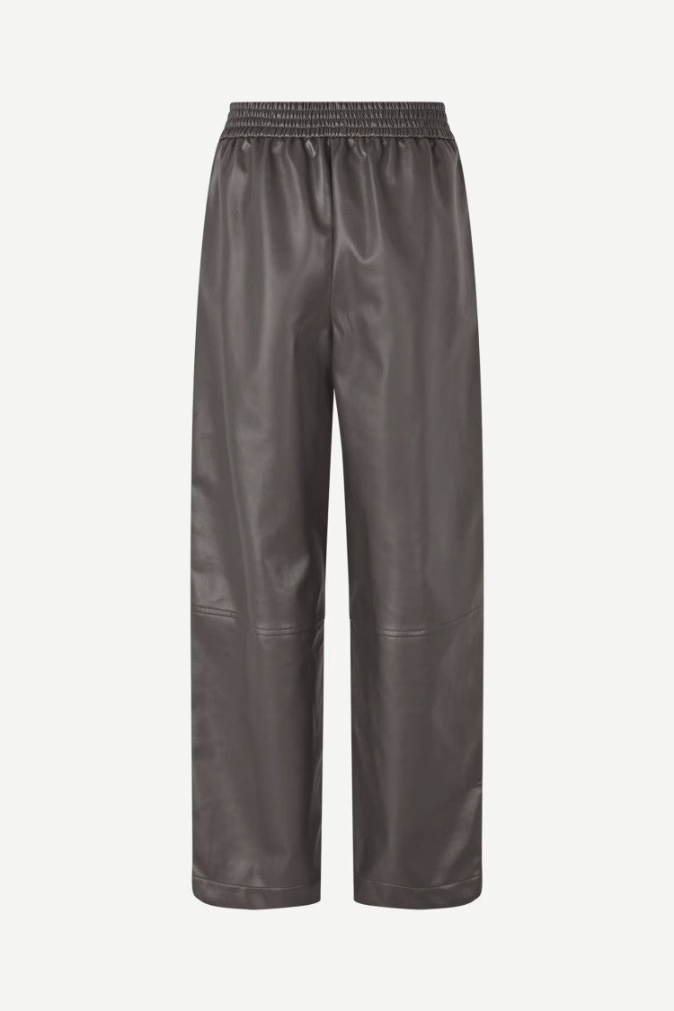 Samsoe Samsoe Loose Fit Grey Trousers With Elongated Leg