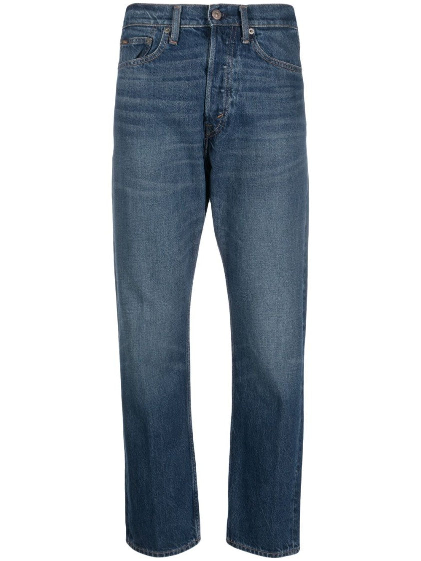Polo Ralph Lauren High-Waisted Cropped Indigo Blue Denim Jeans