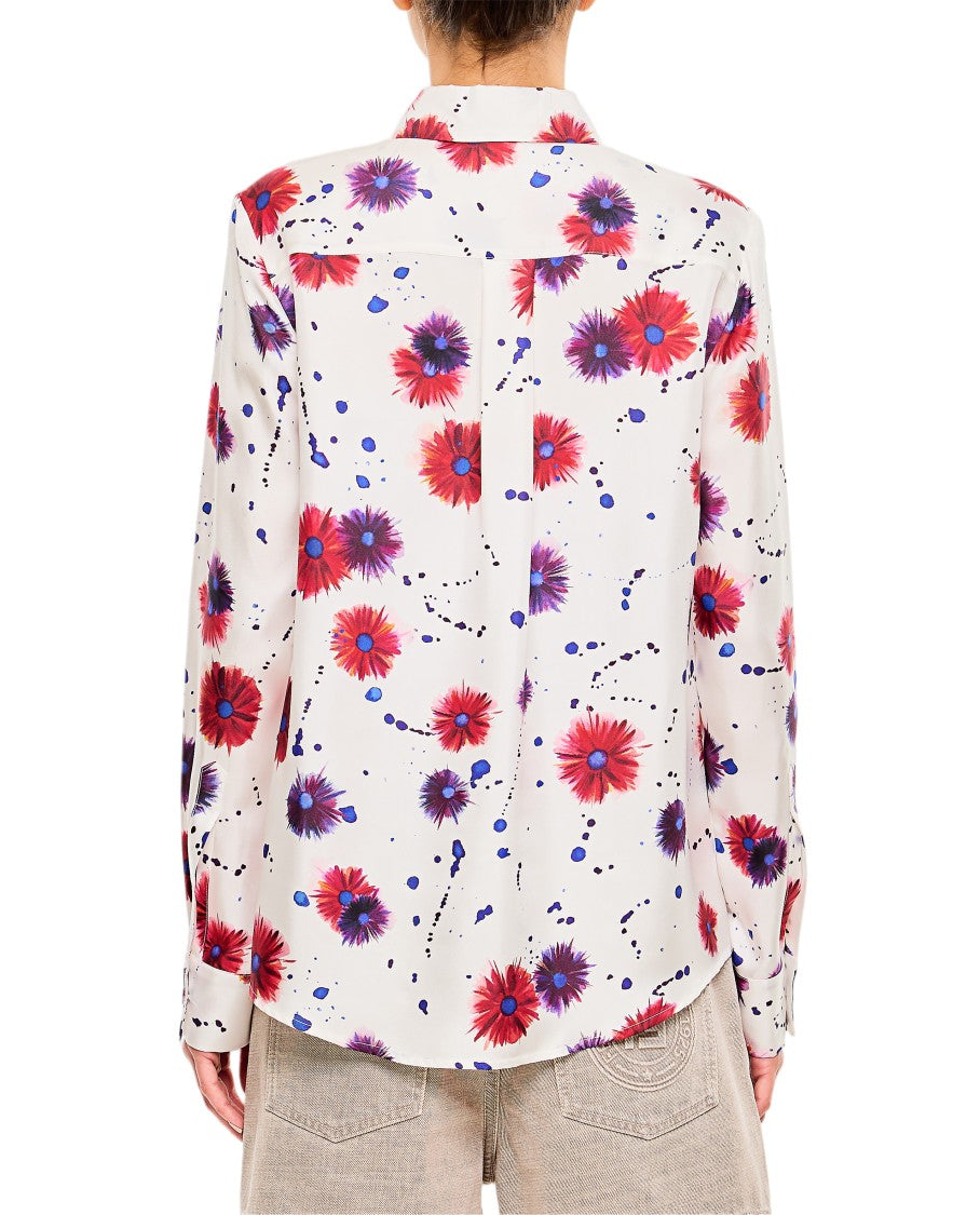 Gabriela Hearst Multicolor Floral Print Button-Front Henri Blouse