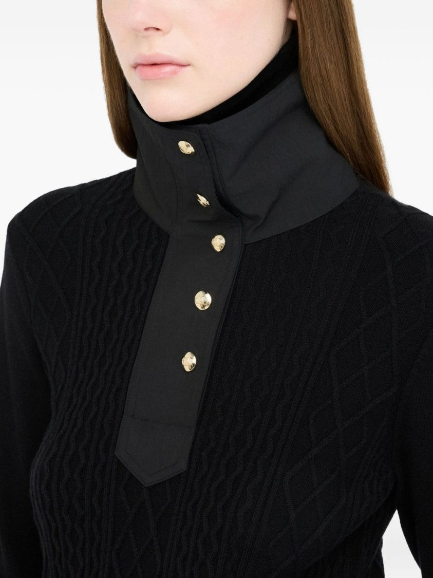 Liu Jo Classic Black Sweater With Round Neckline