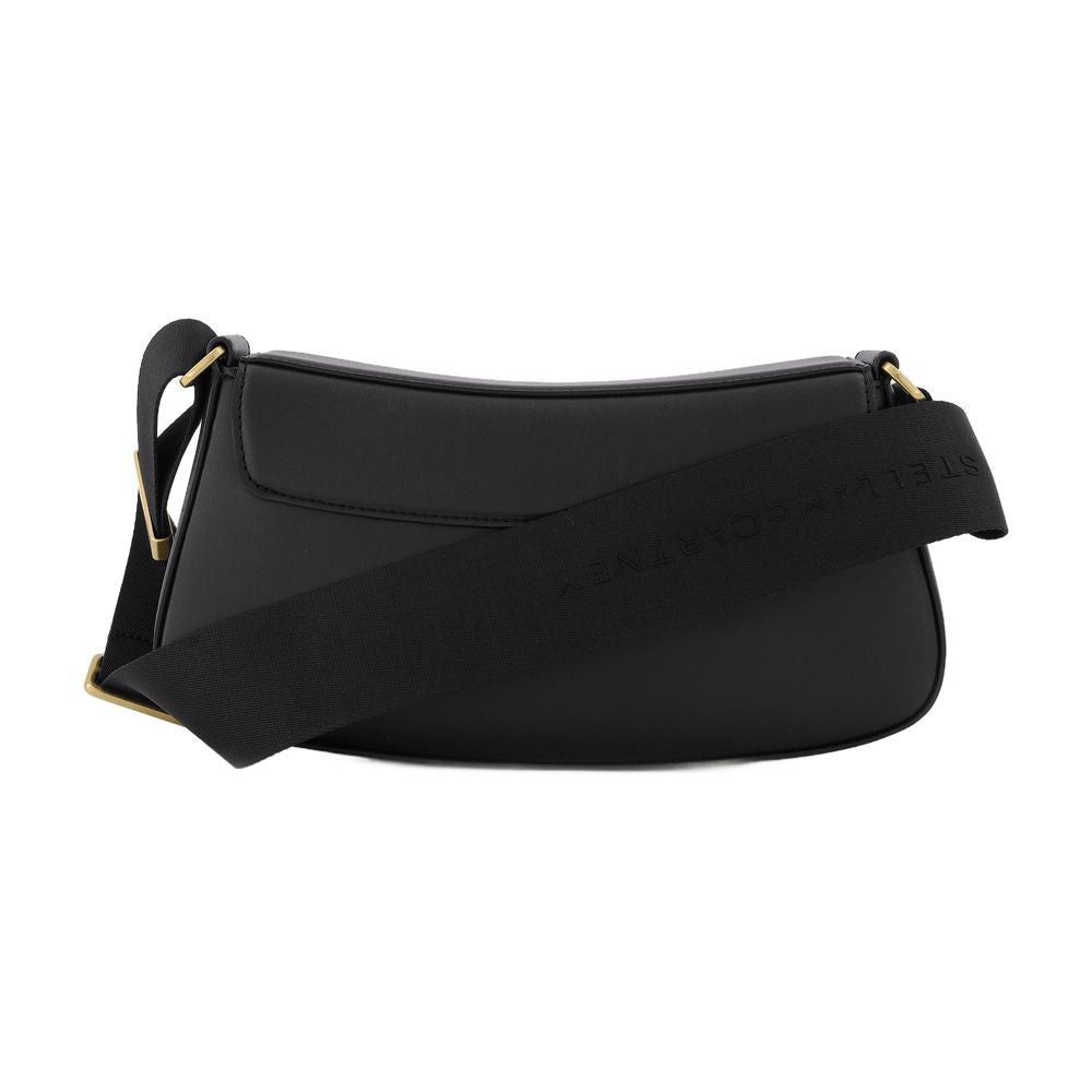 Stella Mccartney S-Wave Small Hobo Bag - Black - Leather Vegan