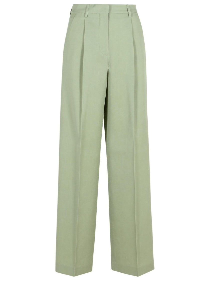 Golden Goose 'Naomi' Green Virgin Wool Pants