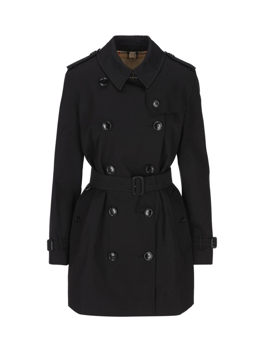 Burberry Mid-Thigh Trench Coat With Double-Breasted Front