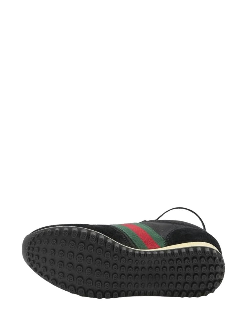 Gucci Low-Top Suede And Nylon Sneakers
