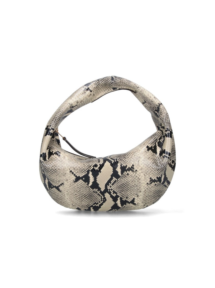 Khaite Medium Python-Embossed Calf Leather Handbag