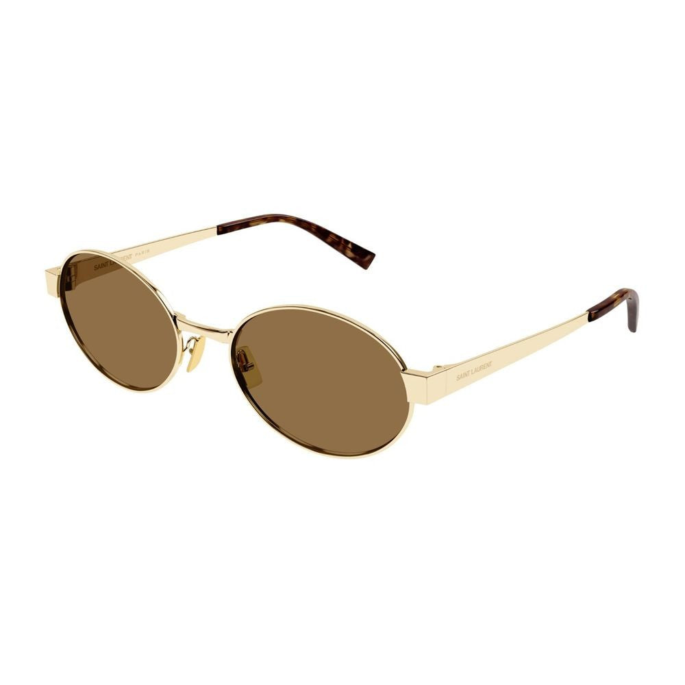 Saint Laurent Sl 692 Linea Sl Logo Oval Gold Metal Sunglasses