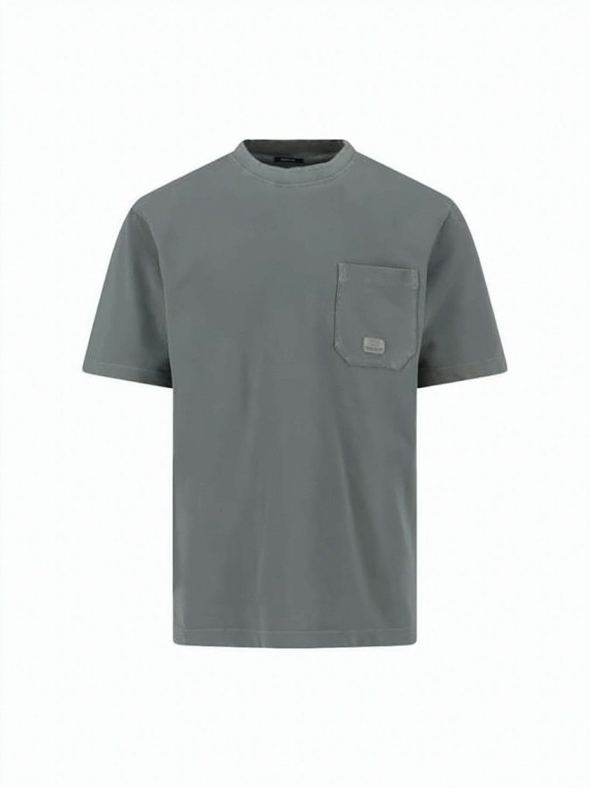 C.P. Company Relaxed Fit Grey T-Shirt With Textured Fabric