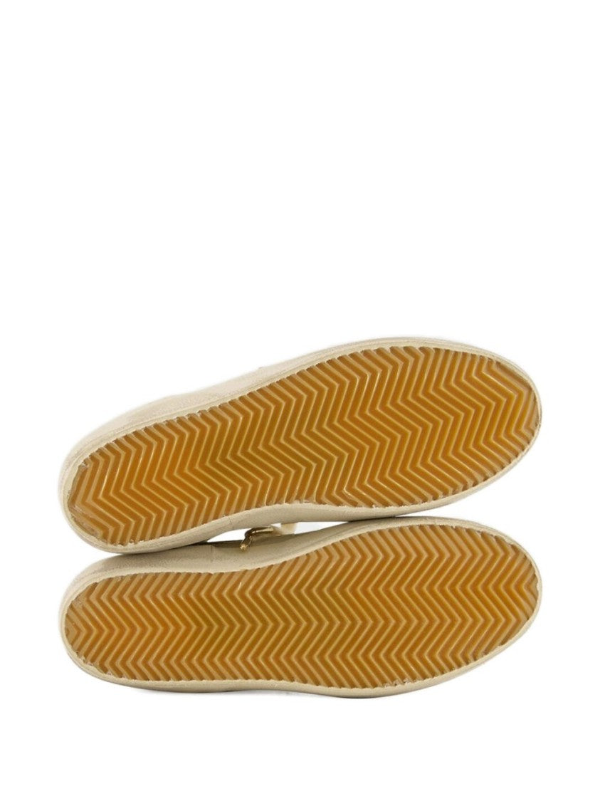 Golden Goose Pale Yellow Suede Sneakers