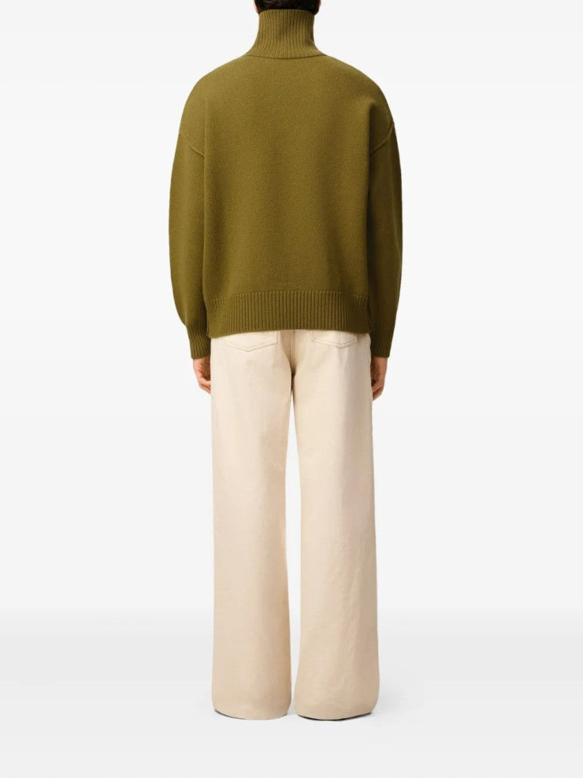 Ami Funnel Neck Sweater