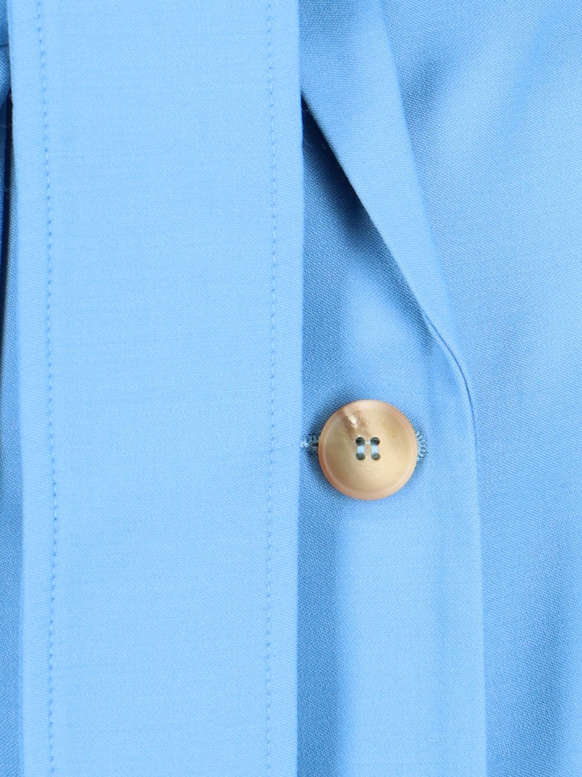 Eudon Choi Light Blue Double-Breasted Blazer