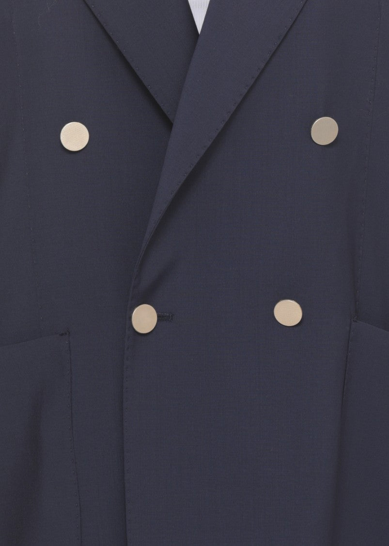 Briglia 1949 Blue Blanchette Double-Breasted Blazer