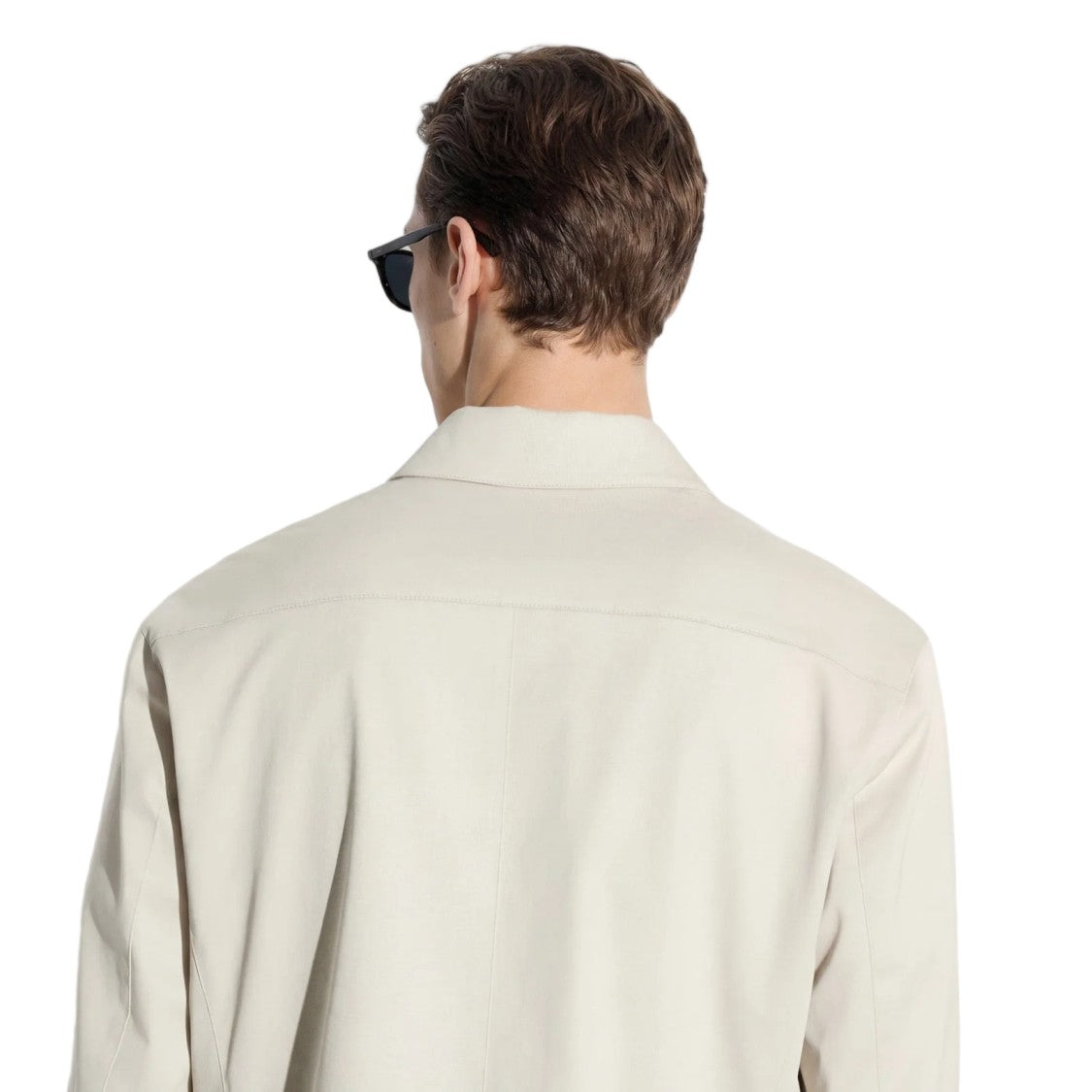 Paolo Pecora Cotton-Lyocell Off-Center Zipper Functional Casual Jacket