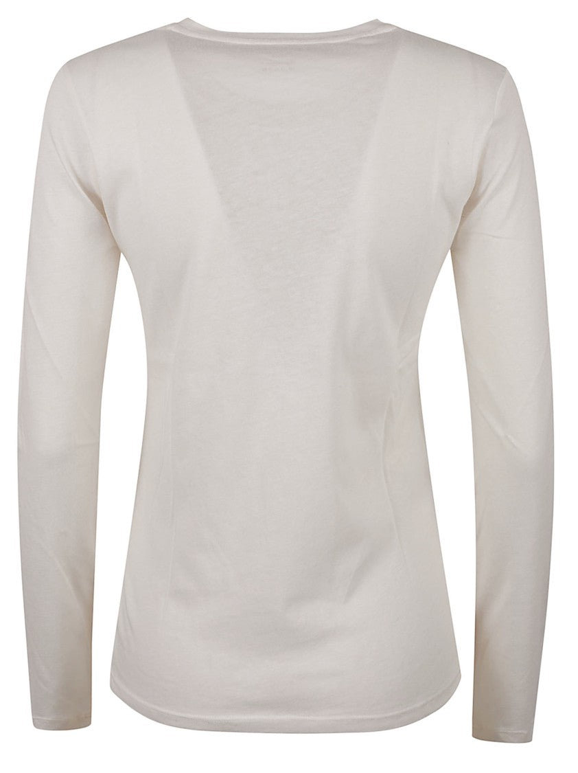 Majestic Filatures Fitted Long-Sleeved Crew Neck Top By Majestic Filatures