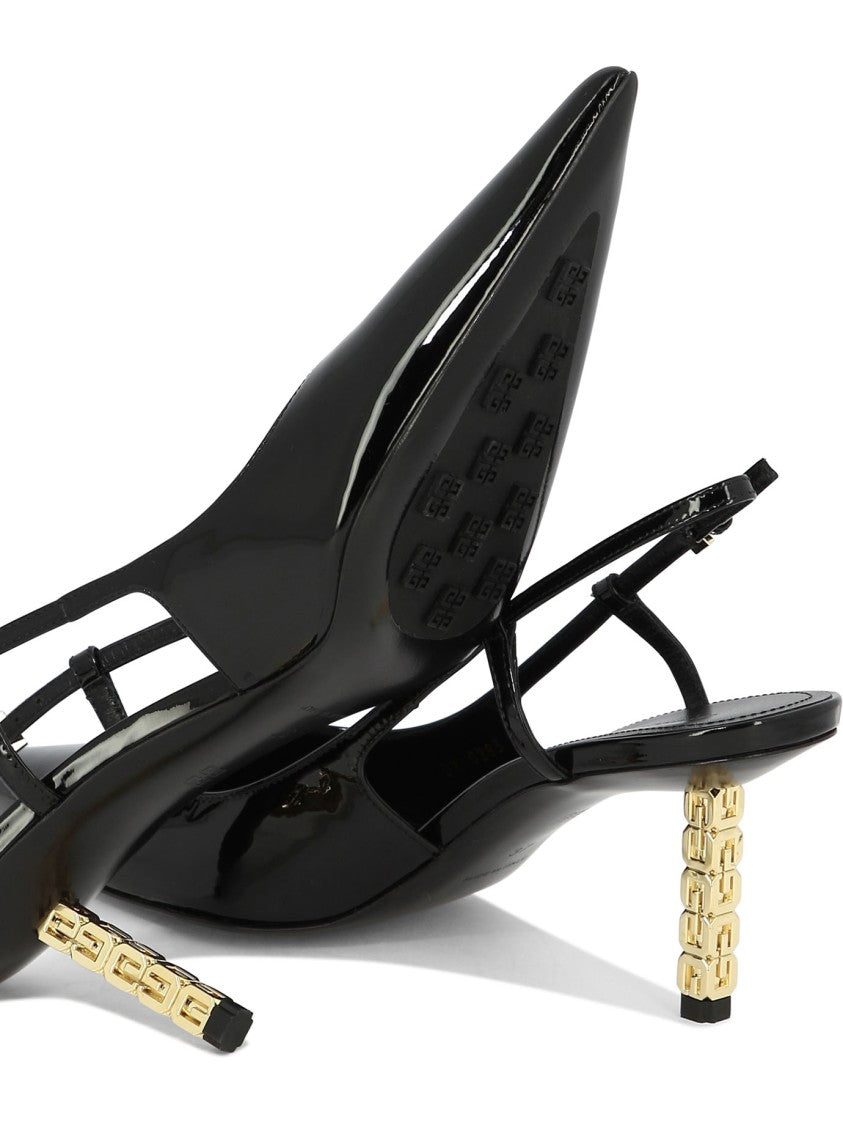 Givenchy Black Patent Slingback Pumps