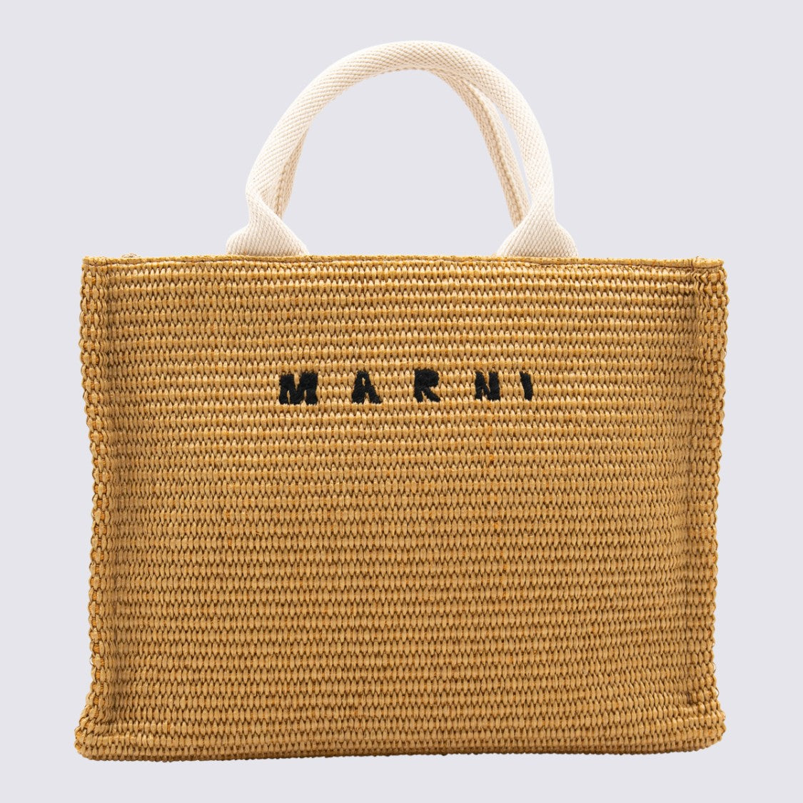 Marni Beige Canvas Tropicalia Tote Bag