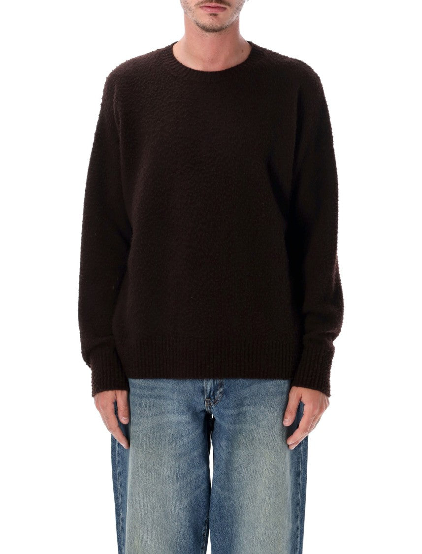 Roberto Collina Textured Knit Crewneck Sweater With Ribbed Details