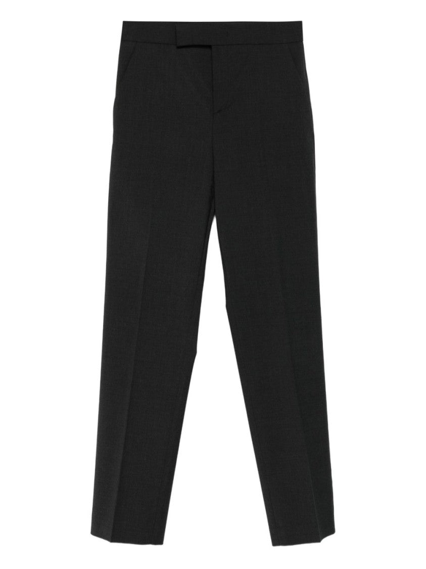 Alberta Ferretti Tailored Grey Trousers With Zip Closure