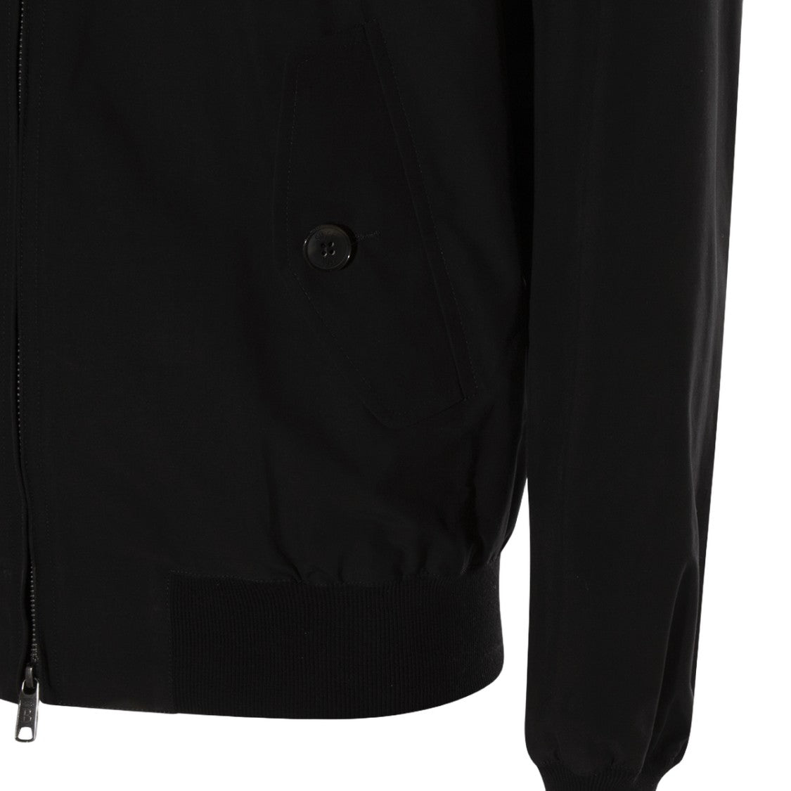 Baracuta Fitted Black Jacket With High Collar