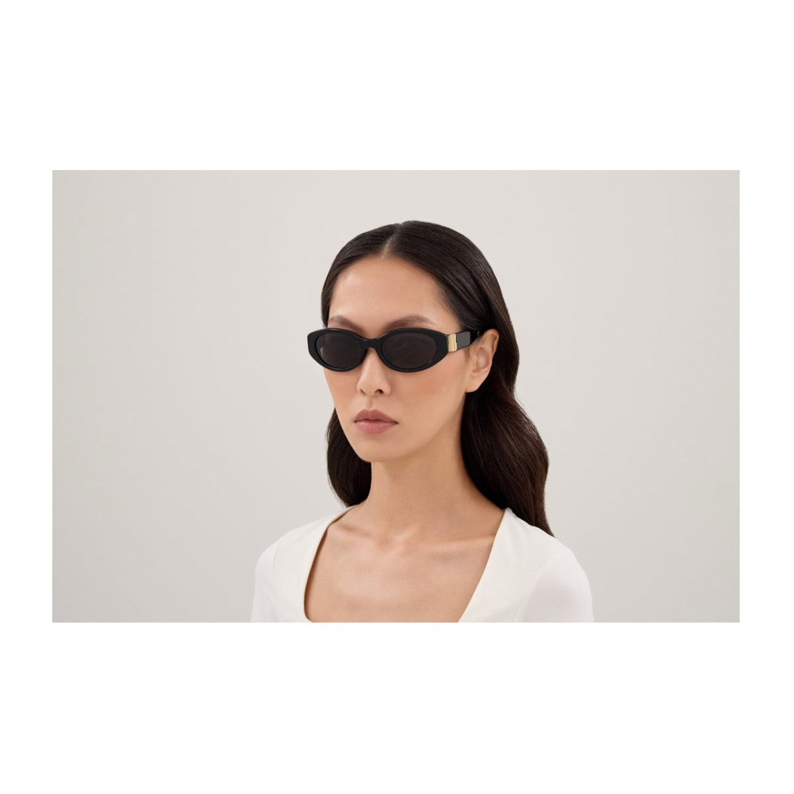 Balenciaga Everyday Oval Black Recycled Acetate Sunglasses