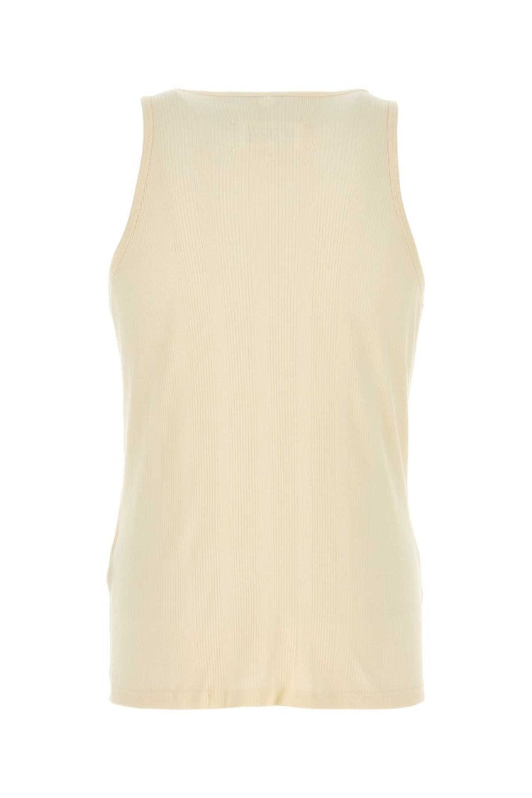 Maison Margiela Ivory Cotton Blend Tank Top