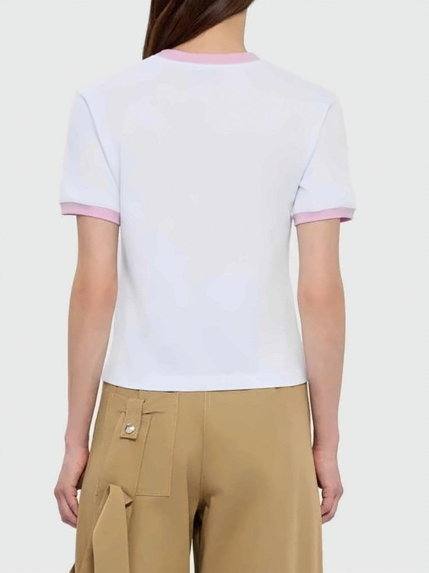 Msgm Short-Sleeved T-Shirt With Embroidered Logo