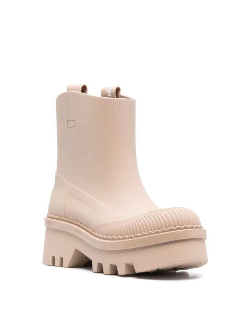 Chloé Raina Beige Rosé Rain Boots