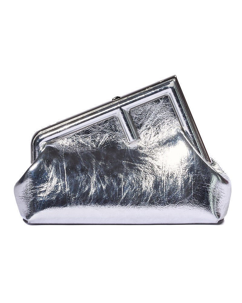 Fendi First Midi Silver Laminate