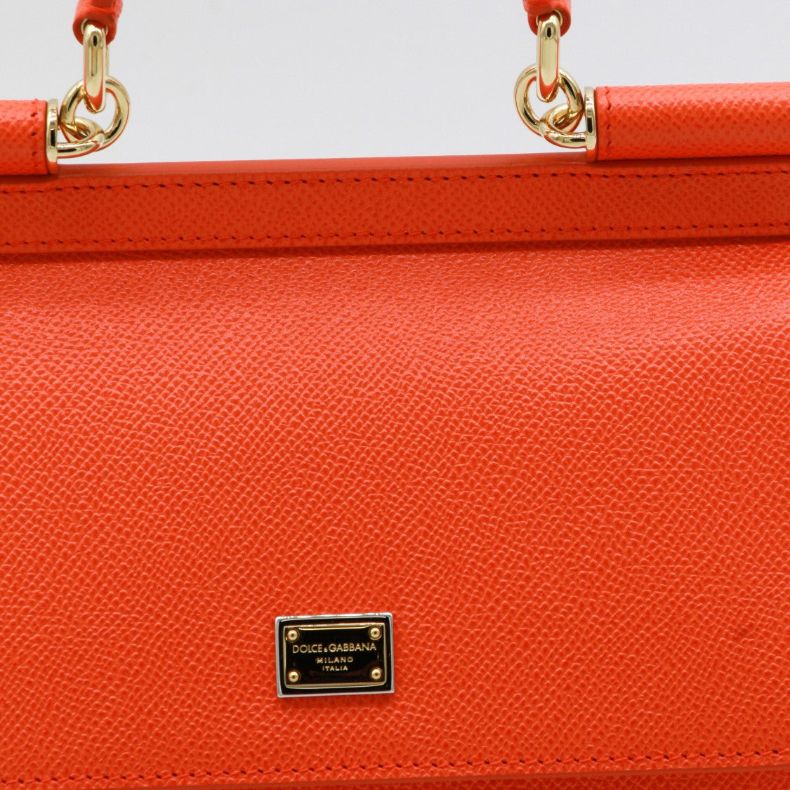 Dolce & Gabbana Trapezoidal Structured Handbag With Gold-Tone Hardware