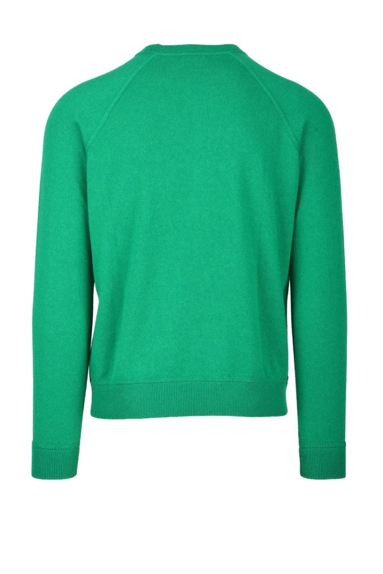Malo Green Cashmere Crew Neck Pullover Sweater