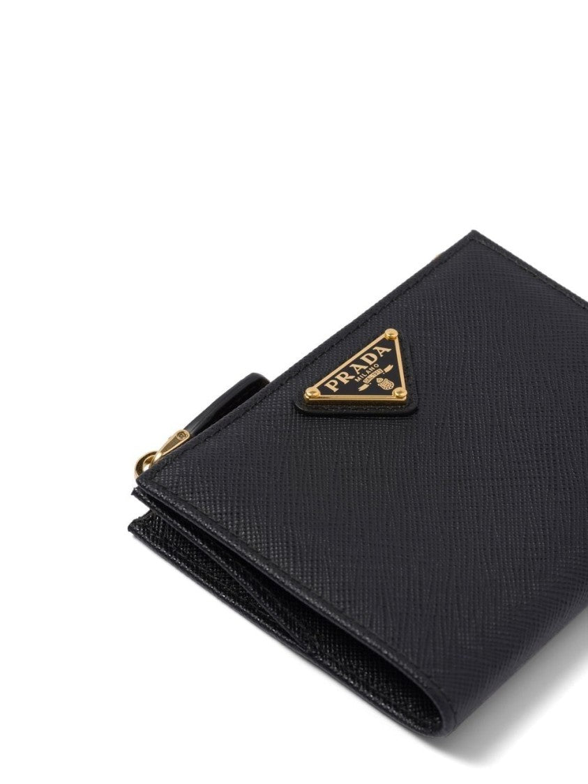 Prada Triangle-Logo Saffiano Leather Wallet