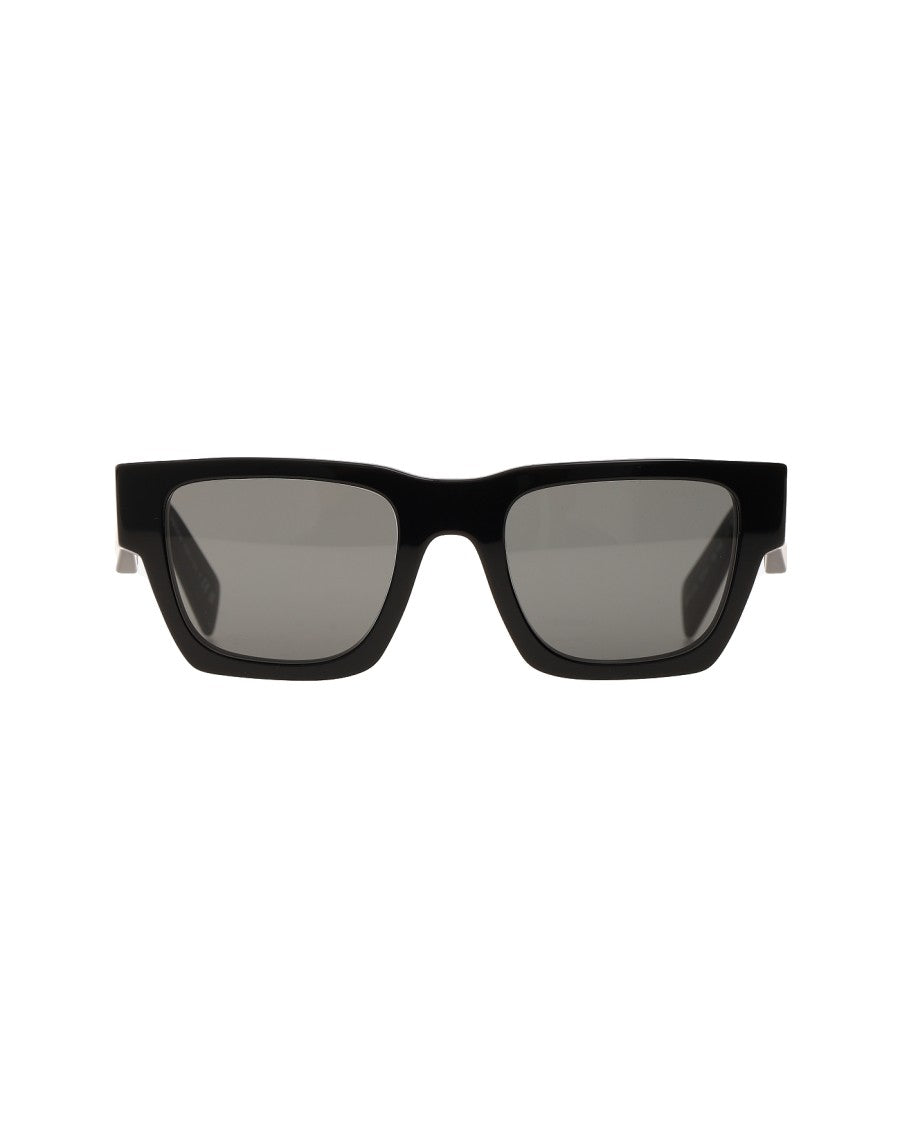 Prada Geometric Temple Sunglasses With Sculpted Triangular Surface