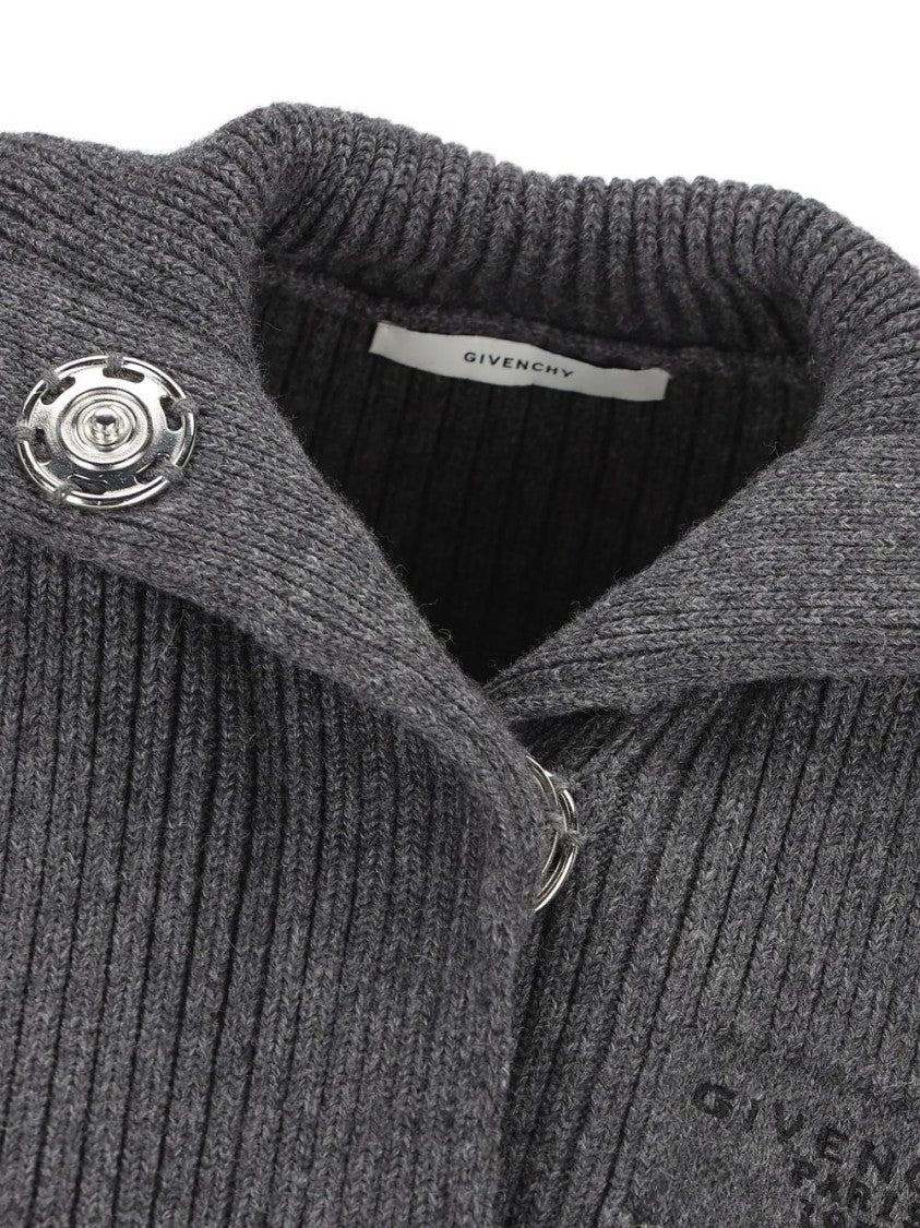 Givenchy Grey Silk And Nylon Knit Sweater