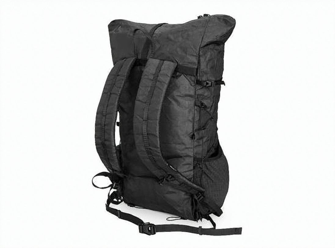 Liteway Matte Black Roll-Top Backpack With Bungee System