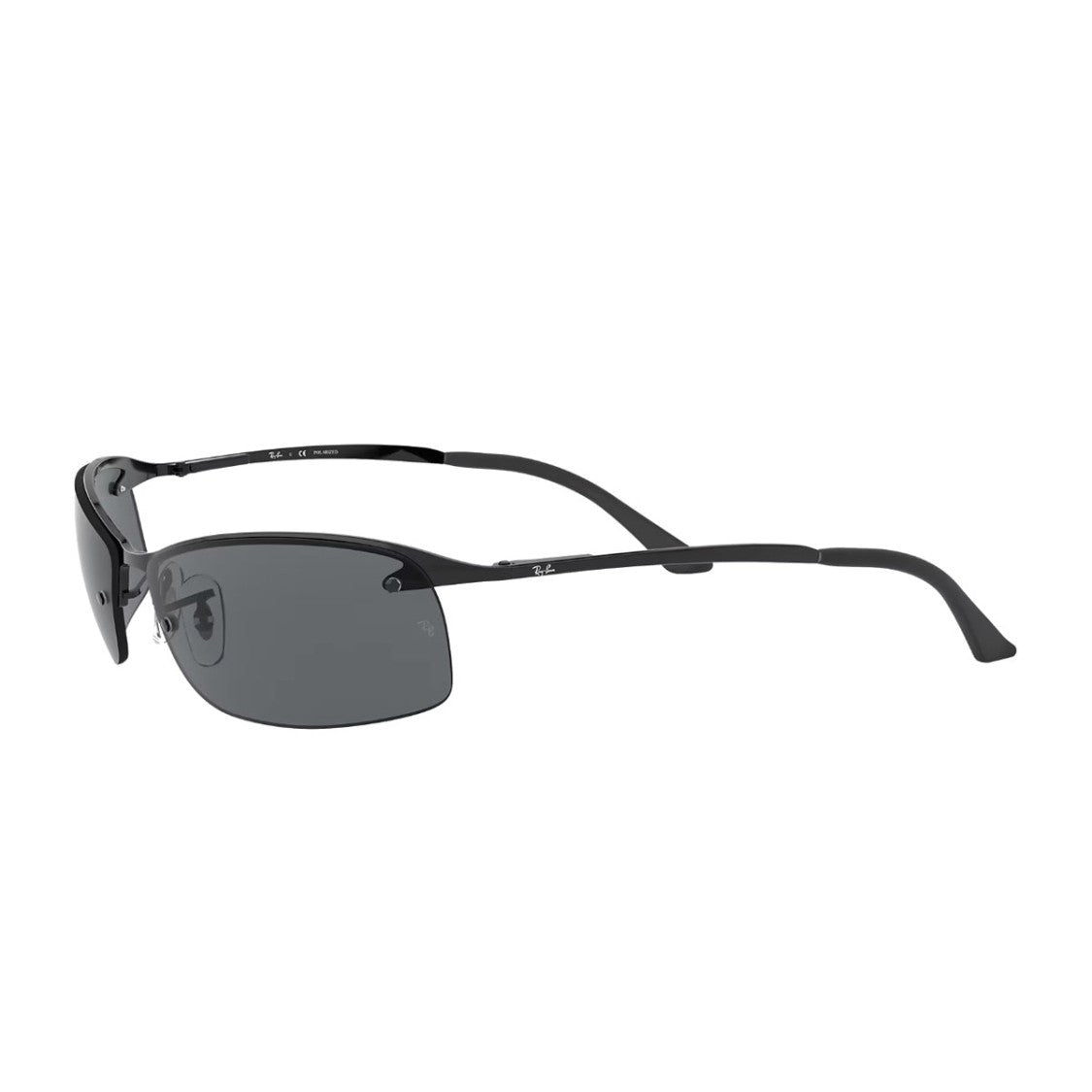 Ray Ban Black Rb3183 Contemporary Metal Rectangular Sunglasses