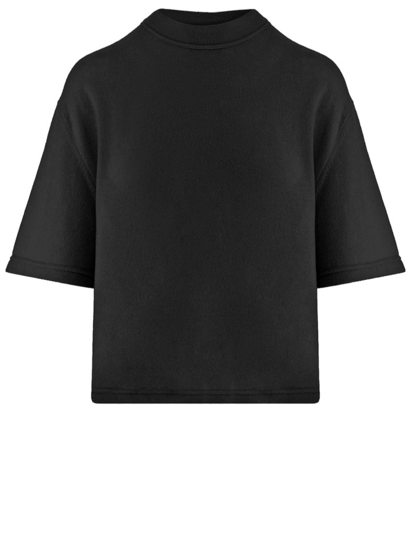 Sa Su Phi Black Crewneck Knit Cashmere Sweater