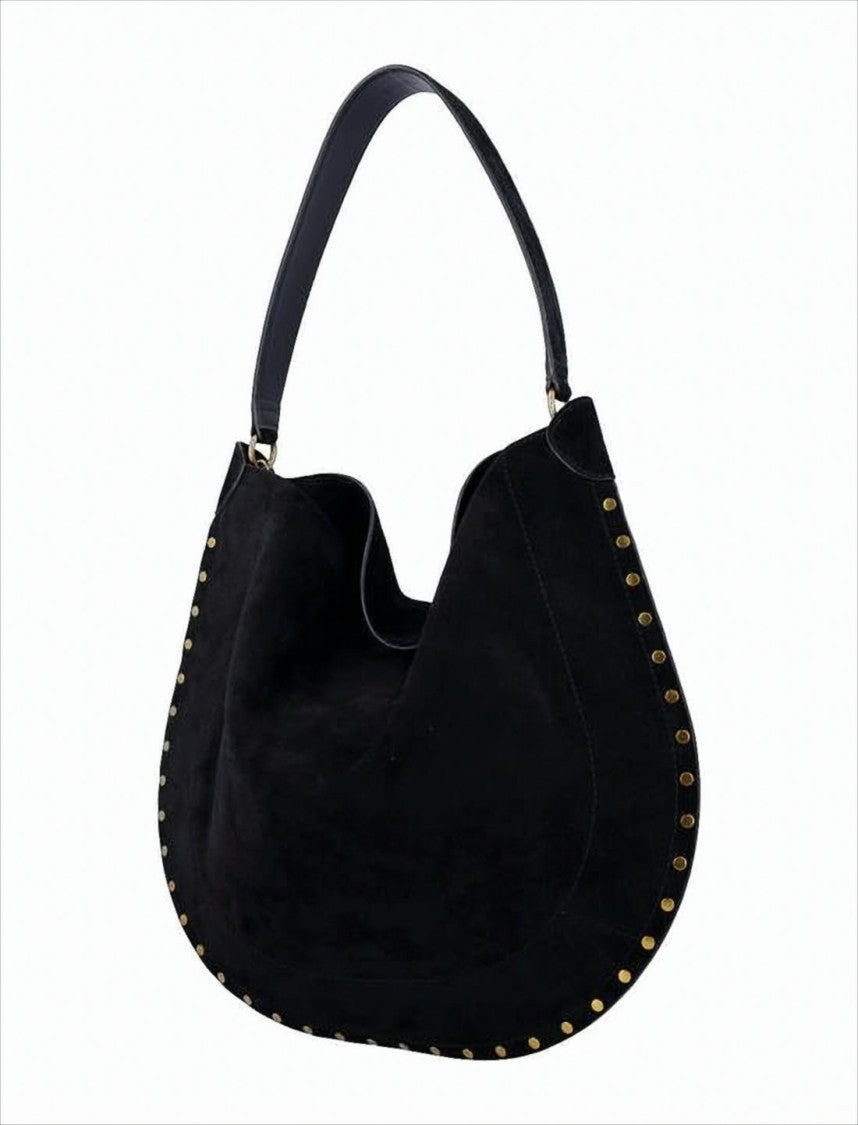 Isabel Marant Crescent-Shaped Tote Bag With Metal Stud Accents