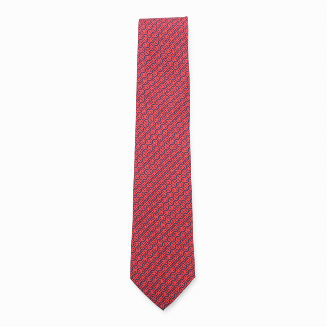 Ferragamo Classic Smooth Texture Red Tie