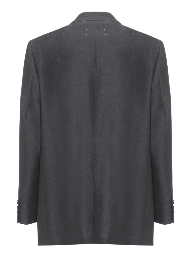 Maison Margiela Grey Flap Pockets Wool Blazer