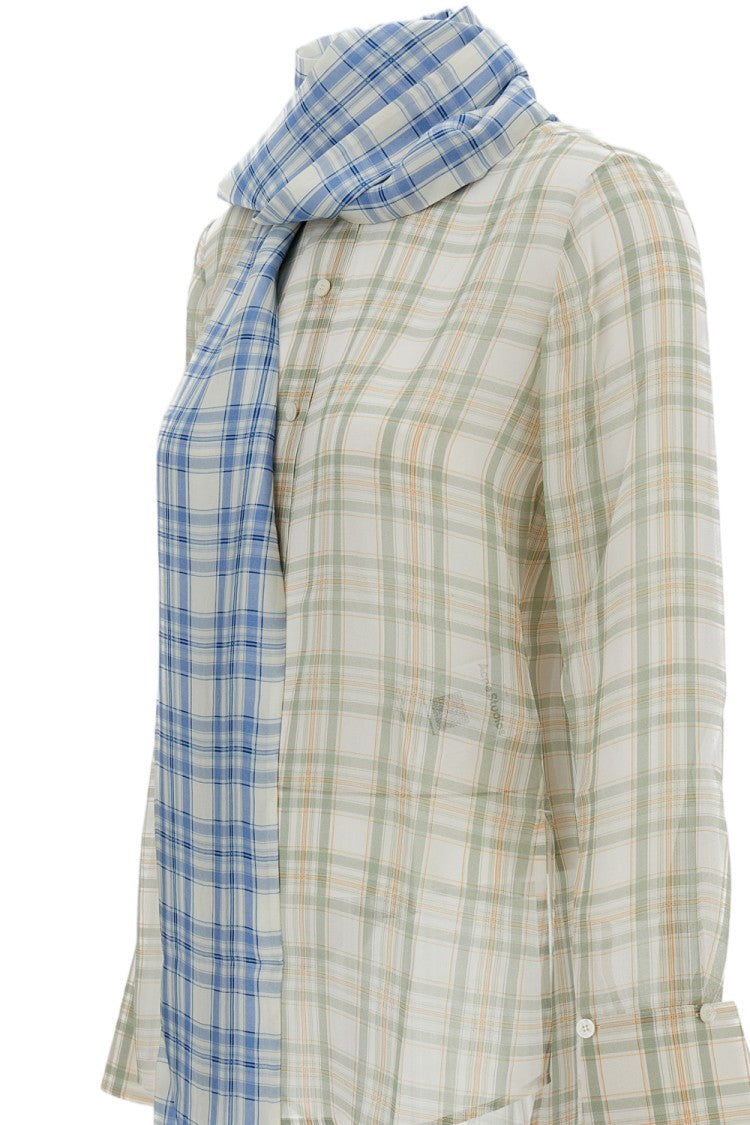 Acne Studios Lightweight Semi-Sheer Plaid Shirt