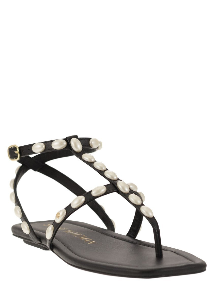 Stuart Weitzman Pearlita - Thong Sandal With Pearls