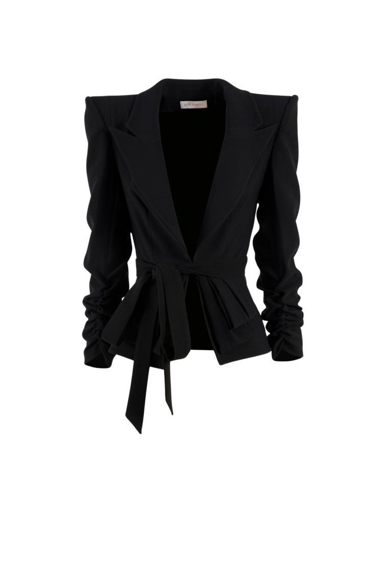 Saiid Kobeisy Black Tailored Crepe Jacket