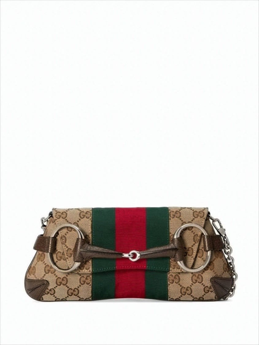 Gucci Rectangular Monogram Canvas Shoulder Bag